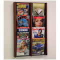 Black & Mahogany 8 Pocket Wall Display A3411