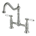 Brushed Nickel Bridge Kitchen Faucet A26021