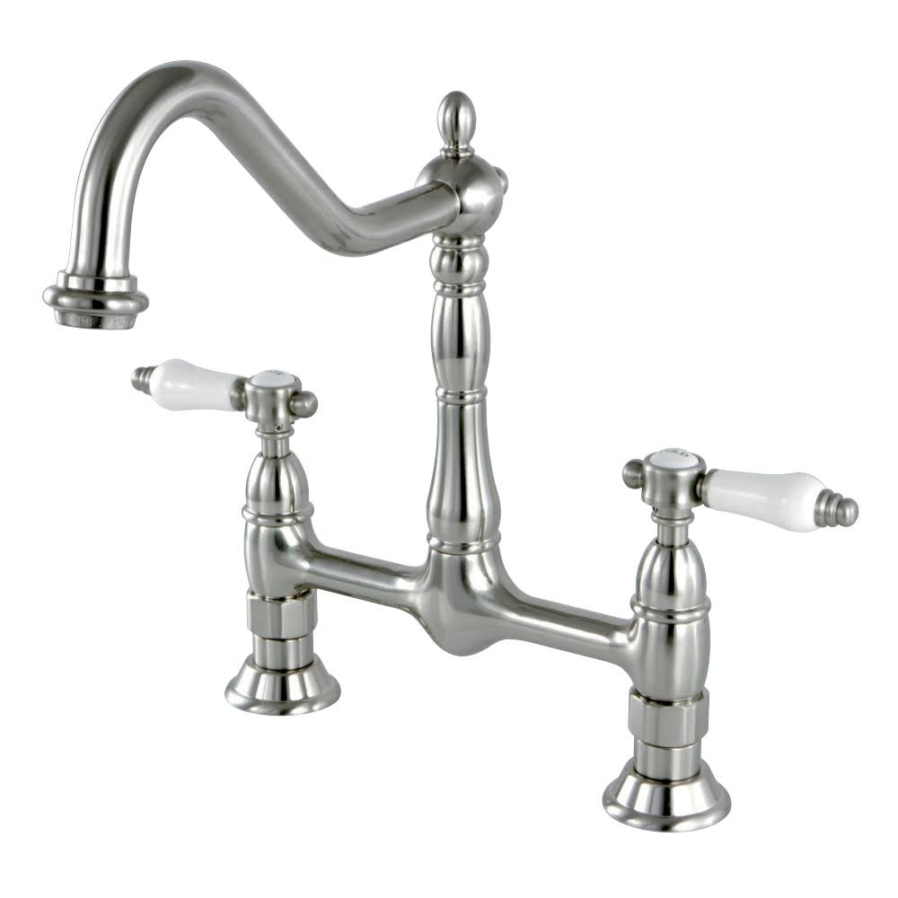 Brushed Nickel Bridge Kitchen Faucet A26021
