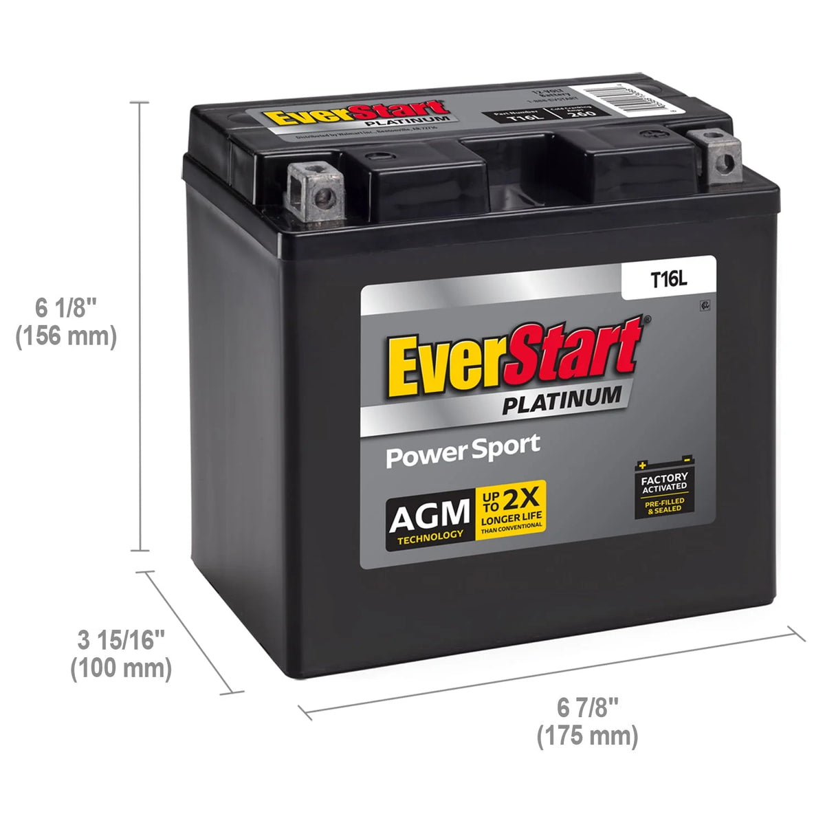 12 Volt 260 CCA AGM Power Sport Battery G1224