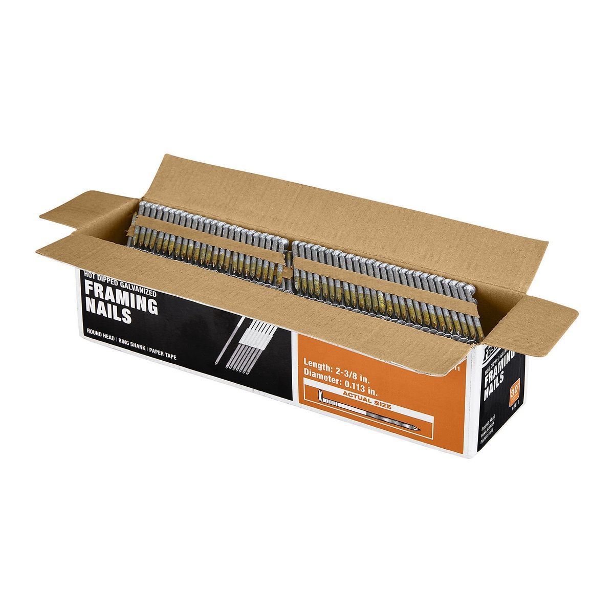 Galvanized Ring Shank Framing Nails 2500 Pack E49943